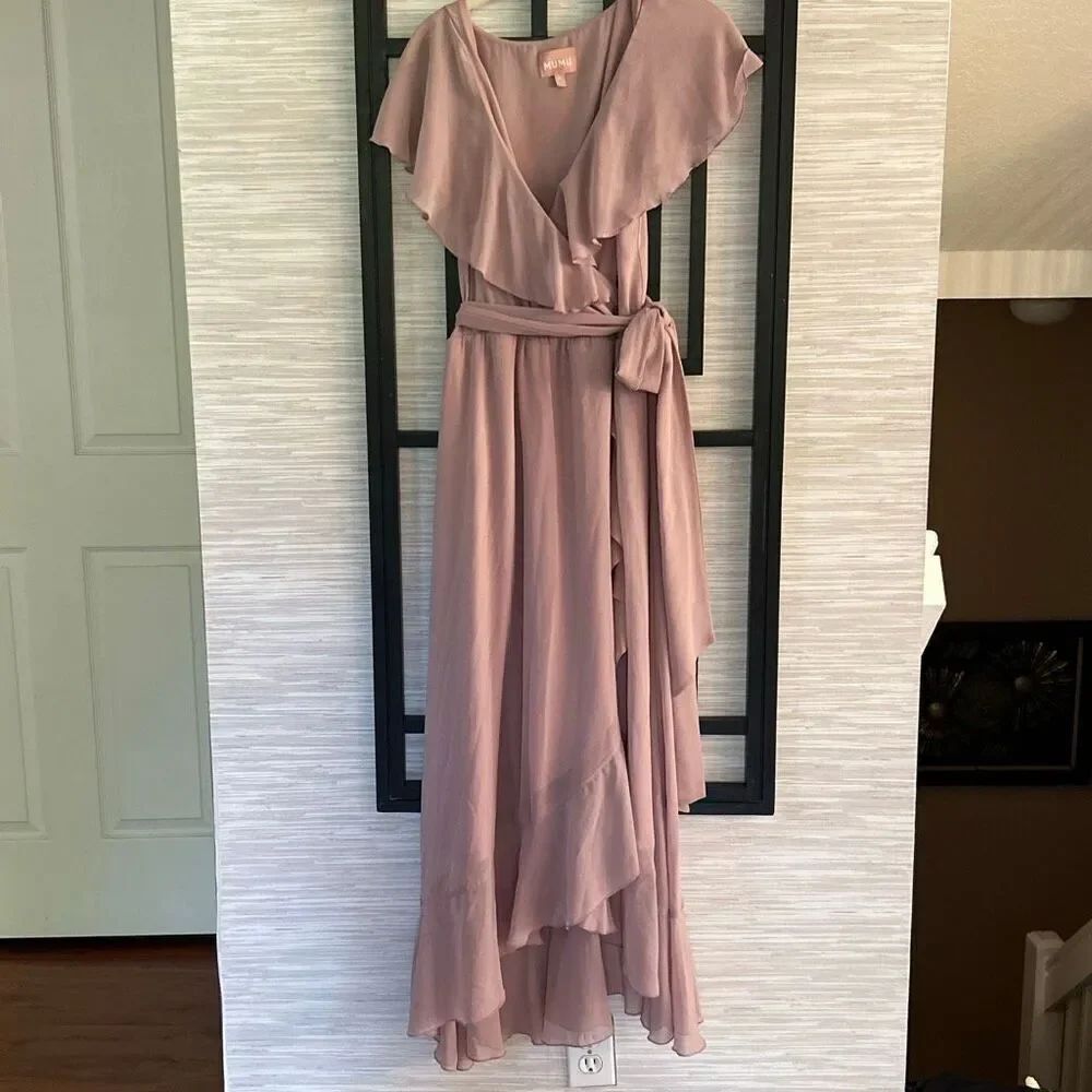 Show me your MuMu mauve Jess ruffle Rose color dress size XL